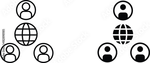 social network   icon vector graphic illustration  with white background flat hand made icon fill icon .