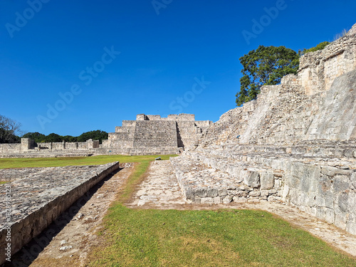 The Ball Court at Edzná Archaeological Site, Campeche, Mexico
