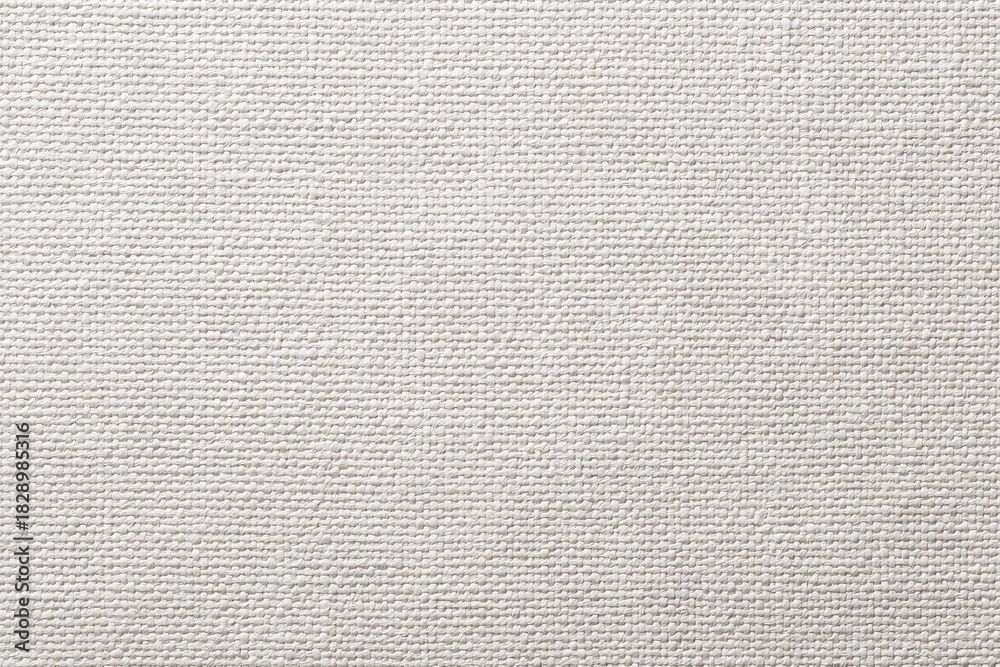 Fototapeta premium Fine Weave Artist Canvas Clean White Seamless Top Down View Natural Fabric Texture Material