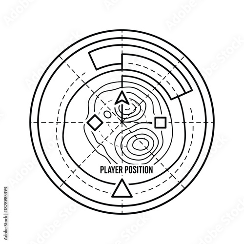 Strategize gaming strategy with this dynamic player position diagram perfect for esports and team coordination