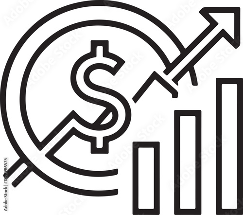 Financial profit set of web icons in line style. Money income linear icon collection. Containing money savings, finance, growth, investment, payment,
