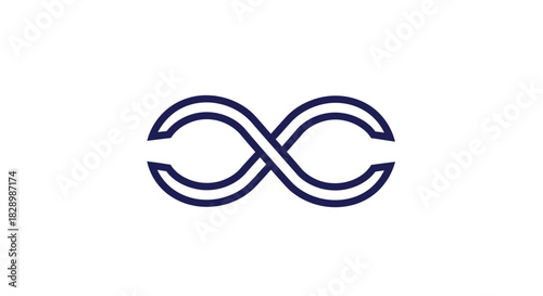 Elegant Infinity Symbol Logo Design with Modern Aesthetic.