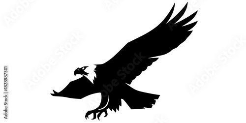 Abstract Eagle Falcon Fitness Logo Vector