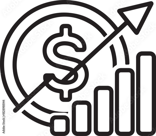Financial profit set of web icons in line style. Money income linear icon collection. Containing money savings, finance, growth, investment, payment, earnings, management and more
