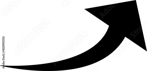 Curved Arrow Icon | Bend Direction Pointer Vector