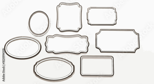 Assorted Blank Frames with Elegant Border Design