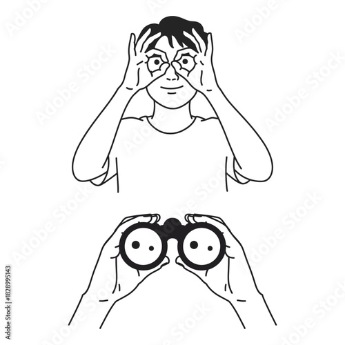 Cute cartoon vector illustration of a happy little girl with glasses drawing a puppy dog