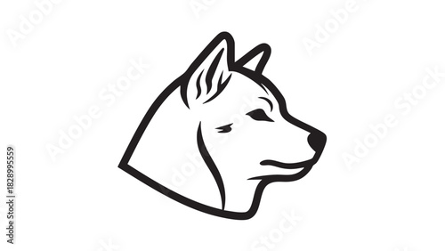 Elegant Shiba Inu Profile Illustration
