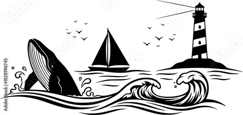 silhouette of a sailing ship