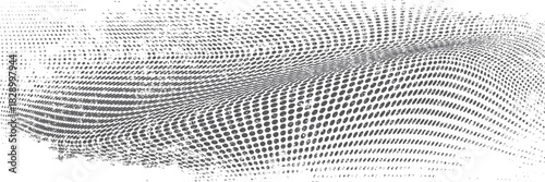 Black and white vector panoramic paper image dots. illustration modern.