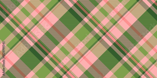 Elegant plaid pattern with warm tones of green, tan and pink. Perfect for backgrounds, textiles, and designs needing a touch of traditional sophistication. Versatile backdrop