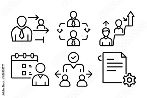 Business management human resources and skills development vector