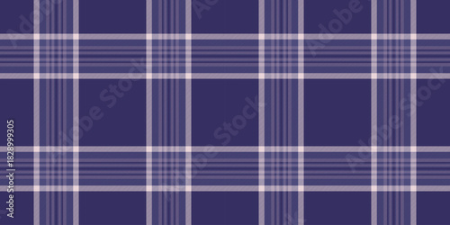 Art check texture plaid, machinery textile vector background. Crossed fabric tartan seamless pattern in indigo and pastel colors.