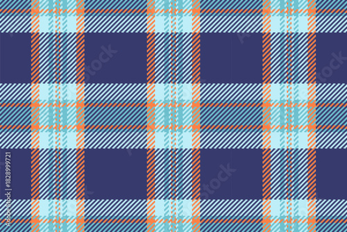 Italian seamless textile check, father tartan plaid vector. Printout pattern texture background fabric in blue and light colors.
