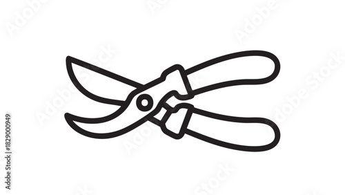 Pruning Action, Gardening Tools, Backyard, Illustration, Outdoor, Top View, Plant Care Techniques