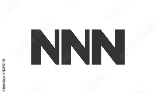 NNN logo design template with strong and modern bold text. Initial based vector logotype featuring simple and minimal typography. Trendy company identity.
