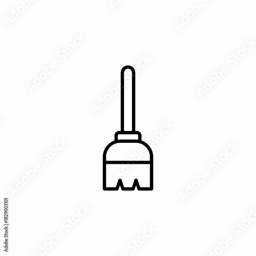broom swipe icon sign vector