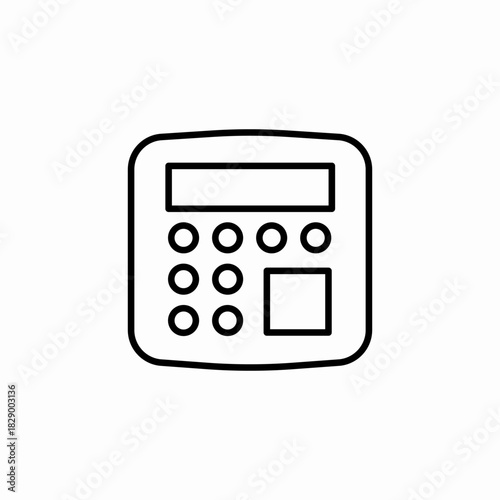 calculator count icon sign vector