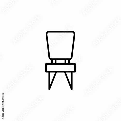 chair seat icon sign vector