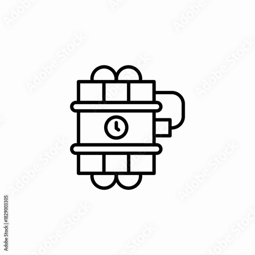 dynamite bomb icon sign vector