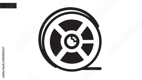 Classic Film Reel Icon Representing Cinema, Movies, and Nostalgic Entertainment