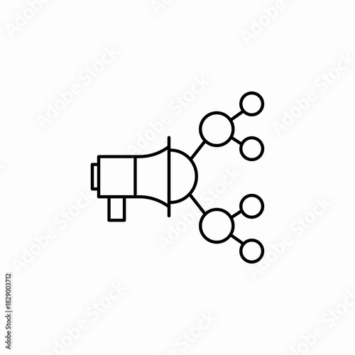 marketing campaign network icon sign vector