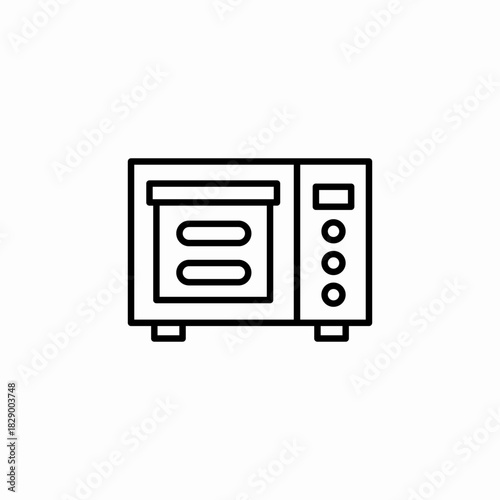 microwave oven icon sign vector