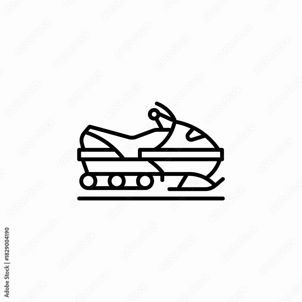 Fototapeta premium snow jet ski icon sign vector