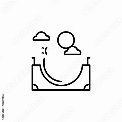skateboard park icon sign vector