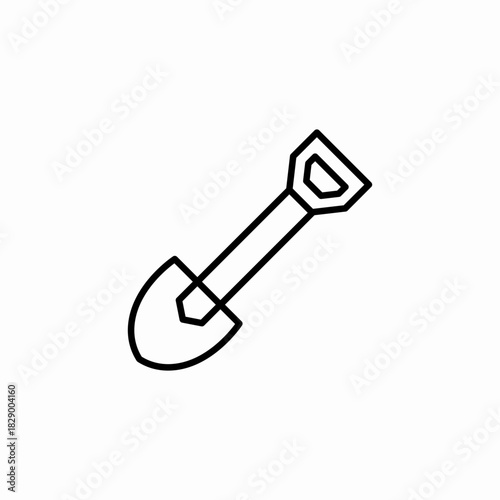 shovel dig icon sign vector
