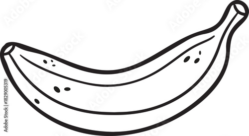 Ripe Banana Illustration – Simple Food Icon