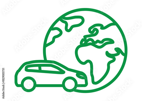 Eco Car Concept Illustration Green Energy