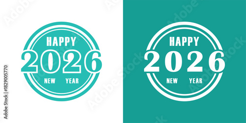 2026 New Year logo design template, Merry Christmas, stylish typography, collection of 2026 Happy New Year, 2026 number design, vector illustration for greeting card, poster, calendar, invitation, ban