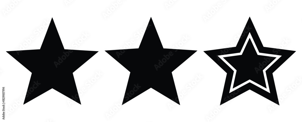 Obraz premium christmas star silhouette icon set. christmas silhouette icons collection with solid styles.