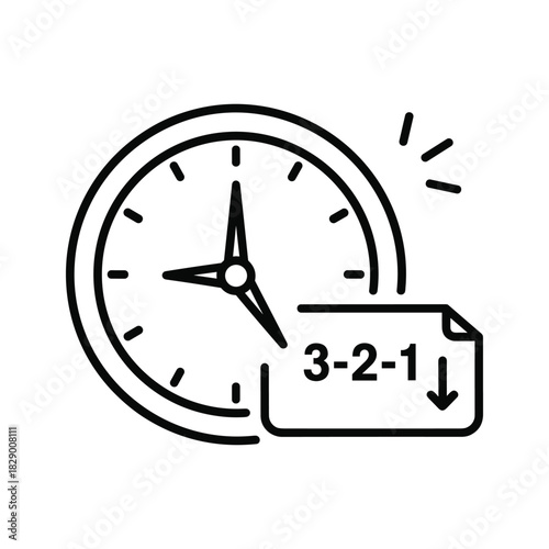 Countdown timer showing deadline approaching fast, manage your time wisely to meet goals, beat the clock with time management and planning, deadline pressure