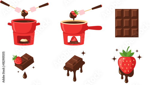 Indulge in decadent chocolate fondue with strawberries and marshmallows, a sweet treat