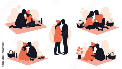 Romantic Couple Silhouettes Collection
