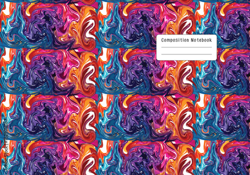 A4 Size Vector Composition Notebook Cover Design or Journal cover Design template