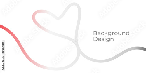 Continuous Line Valentine Heart Design with Colorful Gradient Elements