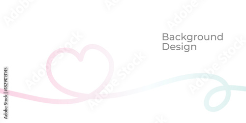 Geometric Gradient Heart Wave Illustration for Modern Valentine Designs