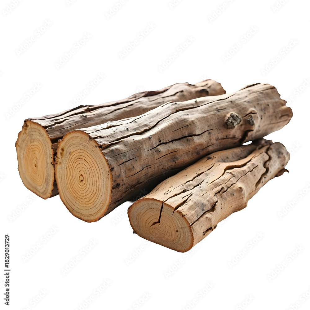 Naklejka premium Wood log isolated