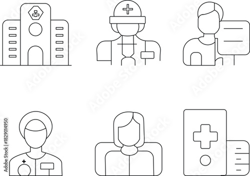 Medical services icon set