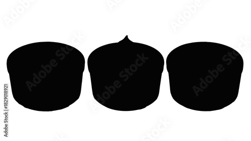 Three acorns clustered together offer autumn harvest bounty in simple, elegant design for fall season