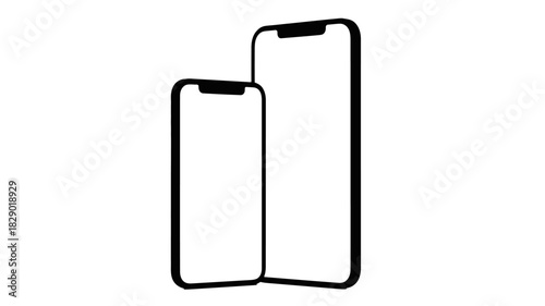 Sleek mobile device mockup showcases technology advancements in modern communication devices, digital lifestyle