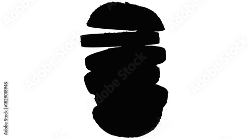 Zen stones stacked peacefully creating balance and harmony, perfect for meditation and relaxation concepts