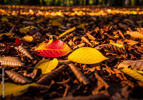 autumn leaves on the ground
