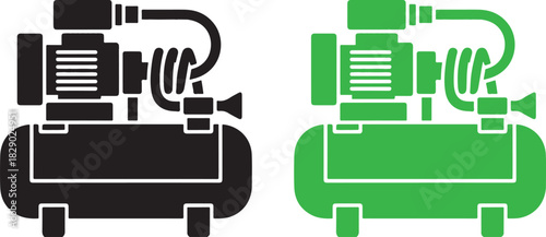  Air compressor vector icon