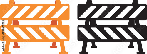 Site barrier vector icon