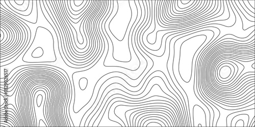 Abstract black and white seamless pattern vector background with geometric swirl lines and curved tile texture illustration