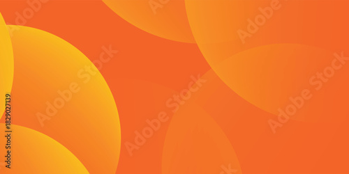 Minimal geometric background. Orange elements with fluid gradient. Dynamic shapes composition. Eps10 vector